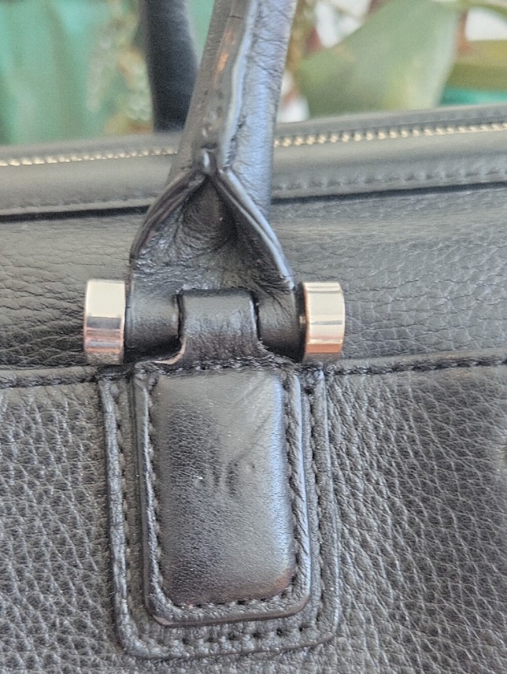 Calvin Klein Black Genuine Pebbled Leather (Doctor's Bag) Satchel - Picture 4 of 11
